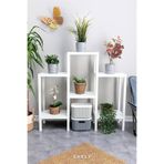 Deyhome Ombeg 6 Katlı Modüler Raf Çok Amaçlı Banyo Mutfak Balkon Salon Organizeri, Beyaz Pratik Montajlı Düzenleyici Raf Ünitesi (Beyaz)