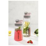 Deyhome Şeffaf Su Matarası 530 ml 5PP BPA Free Spor Okul Ofis Suluk Taşınabilir Su Şişesi (Pembe)