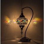Dez Home Dezhome Mozaik Lamba Deve Boynu Bohem Abajur Otantik - Renkli