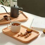 Dezi Bambu Dikdörtgen Servis Tabağı, Sunum Seti, Peynir Tabağı, Meyve Tabağı (30X20 Cm)