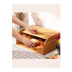 DEZİ Bambu Ekmeklik, Ekmek Saklama Kutusu, Rulo Ekmek Saklama Kabı, Ekmek Dolabı (38X27 CM)