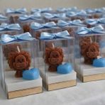 DF Studio Co 10’lu Aslan Bebek Hediyeliği Kokulu Mum Seti – Baby Shower, Doğum, Mevlüt Hediyelik - 10 Adet