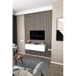 Df17101 Duvara Monte Tv Ünitesi Kapaklı Raflı Tv Sehpası Modern Duvar Raflı Tv Alt Ünitesi