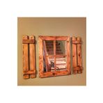 DFN WOOD Ahşap Rustik 50 X 65 Cm Dikdörtgen Pencere Ayna (3 PARÇALI)