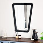 Dfn Wood Atria Dekoratif Konsol Aynası, Siyah, 80X60