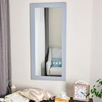 DFN Wood Dfn Wood 150x70 Cm Masif Ahşap Dikdörtgen Gri Dekoratif Duvar Salon Ofis Aynası