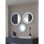 DFN Wood Dfn Wood Beyaz Moderna 3 Lü Yuvarlak Duvar Salon Banyo Aynası 30,40,50 Cm