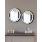 DFN Wood Dfn Wood Beyaz Moderna Yuvarlak Duvar Salon Banyo Aynası 40,50 Cm