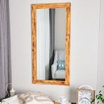 DFN Wood Dfn Wood Doğal Ahşap 100x40 Cm Dikdörtgen Dekoratif Duvar Salon Ofis Boy Aynası Çam