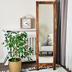 DFN Wood Dfn Wood Ligna 140 X 40 Cm Ahşap Dekoratif Ayaklı Boy Aynası Kahverengi