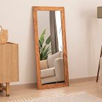 DFN Wood Dfn Wood Masif Ahşap 150x70 Cm Dikdörtgen Dekoratif Duvar Salon Ofis Aynası Meşe