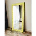 DFN Wood Dfn Wood Masif Ahşap 170x60 Cm Dikdörtgen Sarı Dekoratif Duvar Salon Ofis Aynası