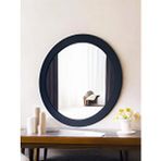 DFN Wood Dfn Wood Siyah Moderna Yuvarlak Duvar Salon Banyo Aynası 40x40 Cm