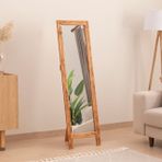 Dfn Wood Doğal Ahşap Ayaklı Boy Aynası, 150X50