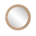 Dfn Wood Jut Halatlı Yuvarlak Dekoratif Duvar Salon Banyo Aynası - 70 cm