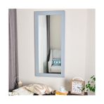 Dfn Wood Masif Ahşap Dikdörtgen Gri Dekoratif Duvar Salon Ofis Boy Aynası - 140x60