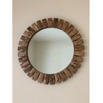 Dfn Wood Yuvarlak Dekoratif Duvar Aynası, 80X80