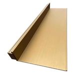 DGAMHF Yüzer Teşhir Rafı Dahili LED Işık ve Transformatör, Metal Duvara Monte Işık Yayan Raflar, Oturma Odası ve Yatak Odasında Kitaplık (Altın, 100x20cm)