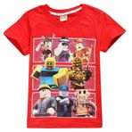 Dgfstm Çocuklar için YouTube Tişörtü Çocuk Oyunları Aile Oyun Takımı Tişört Nefes Alabilir Pamuklu Üst Kız Çocuk Pijama Pijama Pijama Pijama, Kırmızı (2), 7-8 Yaş
