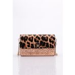 DGN 045 Leopar - Kahve Kadın Mini Çapraz Çanta