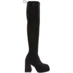 DGN 1900 Kadın Strech Detaylı Fermuarlı Knee High Topuklu Çizme