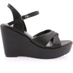 DGN 2203 Siyah Kadın Dolgu Taban Ayakkabı
