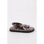 DGN 3040 Kadin Çapraz Bantli Sandalet - Platin