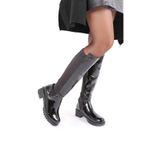 DGN 601 Siyah Arkası Stretch Knee High Kadın Çizme
