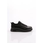 DGN Erkek Sneaker Spor Ayakkabı, Siyah Rugan, 42 Numara, 2045-2285