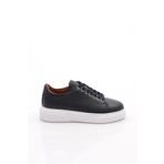 DGN Erkek Sneakers Ayakkabı Hakiki Deri Lacivert Floater Beyaz 26111325