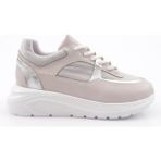 DGN ES868 Kadın Kalin Taban File Detayli Sneakers Ayakkabı - Buz