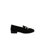 DGN Kadın Loafer Günlük Ayakkabı, Siyah Süet, 38 Numara, 3350-424