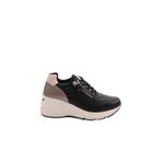 DGN Kadın Sneaker Dolgu Topuklu Spor Ayakkabı, Siyah, 36 Numara