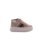 DGN Kadın Sneaker, Platform Topuklu, Bej Altın, 37 Numara