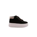 DGN Kadın Sneaker, Siyah Süet, Platform Topuklu, 37 Numara, 1015-2007