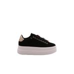 DGN Kadın Sneaker, Siyah Süet, Platform Topuklu, 40 Numara, 1019-2007