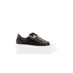 DGN Kadın Sneaker Spor Ayakkabı, Siyah Kırışık Beyaz, 40 Numara, 897-1986
