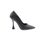 DGN Kadın Stiletto Topuklu Ayakkabı, Siyah Cilt Rugan, 37 Numara 8800002607687