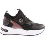 DGN X9 23Y Kadin Kalin Taban File Detayli Bağcikli Sneakers Ayakkabi - Siyah