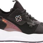 Dgnkadın Kalın Taban File Detaylı Bağcıklı Sneakers Ayakkabı Siyah 34102831