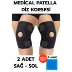DGY STORE EmrX0AOL2QIVN-1634 Medical Patella Destekli Diz Korsesi İkili Sağ Sol Çapraz Bağ Menisküs Ağrısı Için Sporcu Dizlik