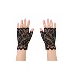 DGY STORE mepaSM-SM-SMRG112 Siyah Dantel Parmaksız Kısa Eldiven