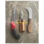 Dht Budama Testeresi 34CM Brc Aşı Bıçağı Bağ Budama Çakısı Budama Makası 3lü Set - 34CM 26CM 21CM