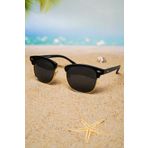 Di Caprio DC2037GUN Unisex Siyah Gold Clubmaster Polarize Camlı Güneş Gözlüğü