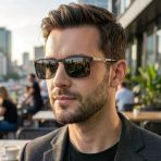 Di Caprio Dc3050black Siyah Urban Edge Dikdörtgen Polarize Camlı Erkek Güneş Gözlüğü