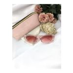 Di Caprio Rendy Cat Eye Vintage Retro Şeffaf Pembe Kadın Güneş Gözlüğü