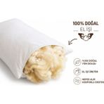 di Tubina %100 Doğal Yün Dolgulu 2’li Yastık Seti – 50X70 Cm, 1250 gr Premium Uyku Konforu - 50 × 70 cm - Beyaz