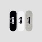 Diadora 3 Pack No Show Socks M Siyah Beyaz Gri Erkek 3lü Çorap - D202534-975 - 43 - 46 - Siyah - Beyaz - Gri