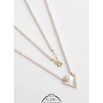Diamond Collection 14 K Sarı Altın 0.19 Karat Pırlanta Doğal İnci Kolye