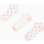 Diamond Flowers Pembe Beyaz 3lü Patik Çorap